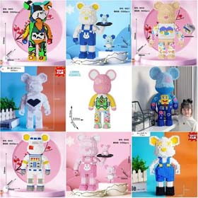 Brutalna zabawka niedźwiedzia małe cząstki zmontowane dziewczyna edukacyjna dorosła-2386  