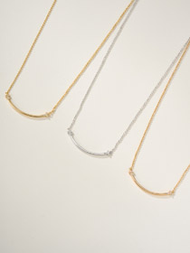 Tiffany uśmiech pełny diamentowy naszyjnik-3827  