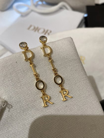 Dior diamentowe kolczyki długie litery-3956  