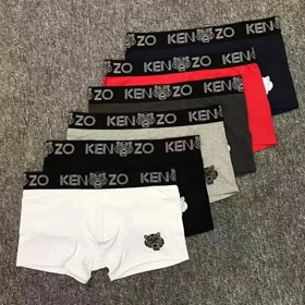 KENZO Modne duże logo haftowane tygrys głowa spodnie Boxer spodnie bielizna 2PCS-2406  