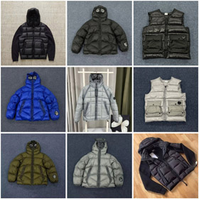 C.P.Company V-szyjka zamk stały kolor w dół kamizelka-4283  