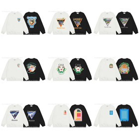 Casablanca nowa drukowana bawełna luźna bluza-4426  