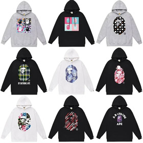 Bape drukowane bawełna z kapturem pulver bluza kamuflaż kurtka-4483  