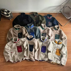 Patagonia kolor zablokowany fleece-wyłożona bluza z kapturem-4826  