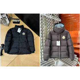 Moncler logo patchwork błysk zamkowy kołnierz w dół kurtka-4895  