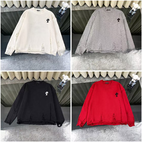 Chrome Hearts CH Nowy zerwany dzianinowy sweter-5010  