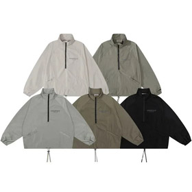 ESSENTIALS pół-zip luźno zamontowana kurtka windbreaker-5064  