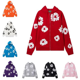 Denim Tears stylowa i wszechstronna bluza z kapturem z zipem-5143  