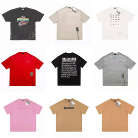 Balenciaga Nowa Kolekcja Drukowane Loose-Fit T-shirt z krótkim rękawem-5166  