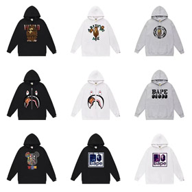 BATHING APE Bape Ape Head Applique Loose-Fit Kapsuza z kapturem-5215  