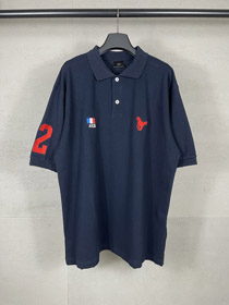 Burberry zmartwiony, haftowane logo konia, luźno dopasowana koszula polo-5331  