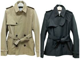 Burberry nowy klasyczny podwójne piersi lapel krótki trench coat-5357  