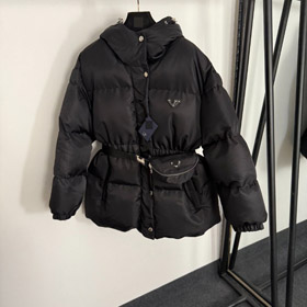 Prada nowe bezpieczeństwo klamra błysk torba w talii z kapturem down-wypełniony kurtka bawełna-5399  