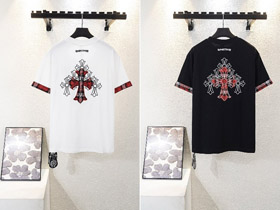 Chrome Hearts CH nowy design haftowany koszulka z krótkim rękawem-5422  