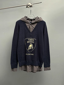 Balenciaga x Lamborghini współpraca faux dwa kawałki wełny dzianiny sweter-5484  