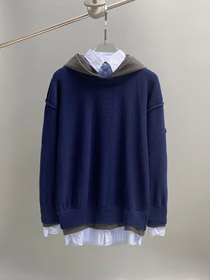 Balenciaga nowy sztuczny trójczęściowy wełnany dzianinowy sweter-5493  