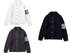 Thom Browne TB nową wełną dzianinę kurtkę z kardiganem-5495  