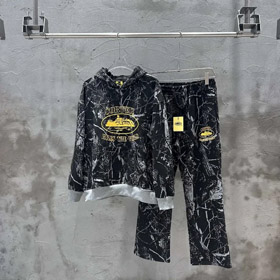 Corteiz All-over Druk Bluza z kapturem i spodnie Set-5531  