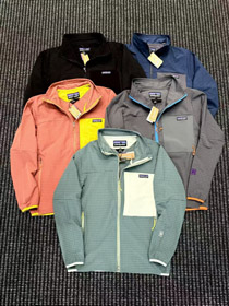 Kurtka z kołnierzem Patagonia Techface z kontrastnymi kolorami-5603  