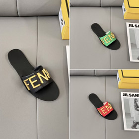 Fendi metalowy list antypoślizgowe lekkie sandały slajdowe-5649  