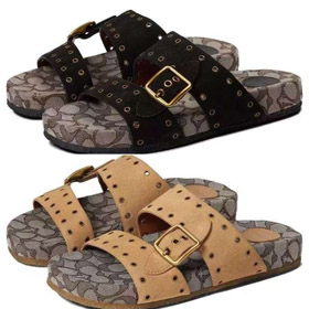 Trener szeroki pas szpilowane Birkenstock-style sandały-5678  
