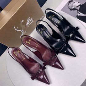 CL Lupitin nowe sandały z otwartym plecami z ostrymi palcami z szczegółem łuku-5730  