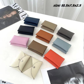 Hermès dwukładny uchwyt na kartę z nadrukiem dłoni i zamknięciem-5777  