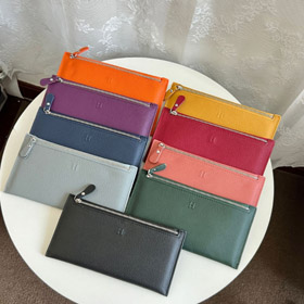 Hermès tłoczony druk długi zip-around portfel-5784  