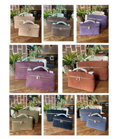 Loro Piana nowy aksamitowy lunch box torba crossbody torba-5834  