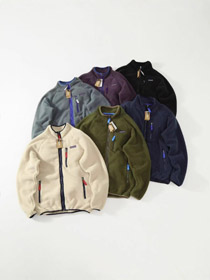 Patagonia fleece ciepły kardigan z kołnierzem stand-up kurtka-5892  