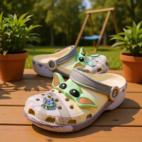 Crocs Star Wars Grogu zatki współpracy dla rodziców i dzieci-5968  