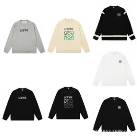 Loewe nowe klasyczne logo haftowane bawełna bluza-5997  